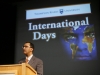 Bill Sundu lectures on the topic of human rights at the Clocktower theatre on Tuesday.